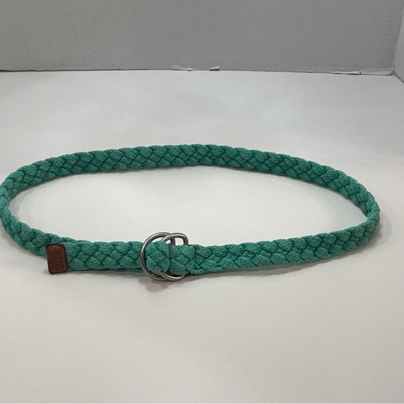 Green Cotton Blend Adjustable Women’s Braided Western Boho Gypsie Belt Size L/XL - Picture 3 of 7